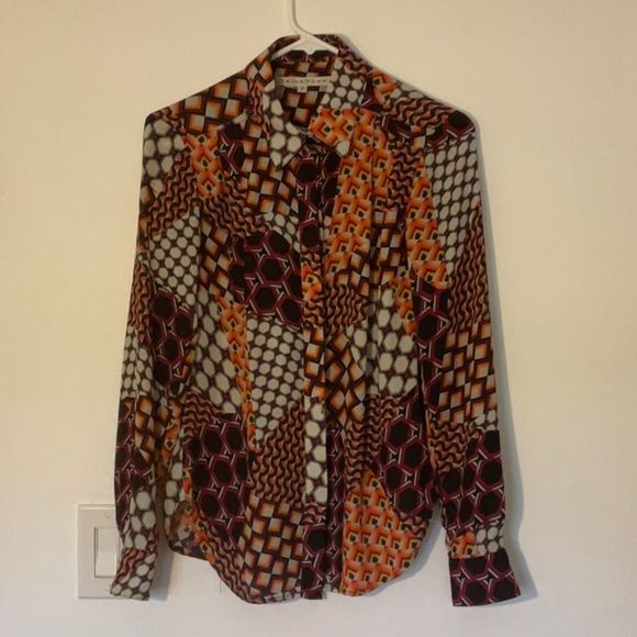 Trina Turk decorative blouse button up - Picture 3 of 4